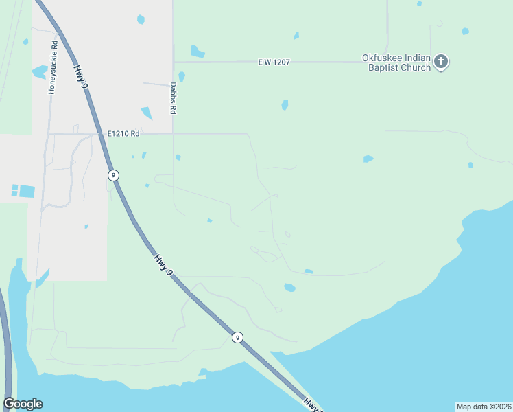 map of restaurants, bars, coffee shops, grocery stores, and more near 121284 South 4184 Road in Eufaula