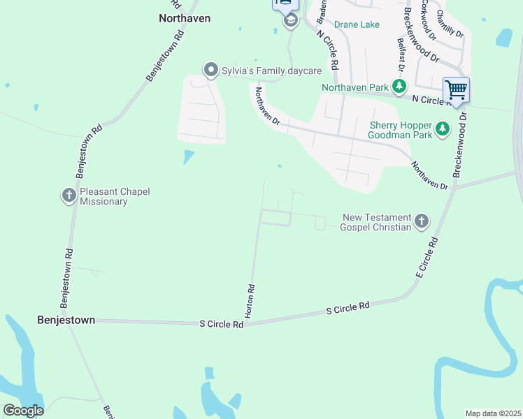 map of restaurants, bars, coffee shops, grocery stores, and more near 4800 Horton Road in Memphis