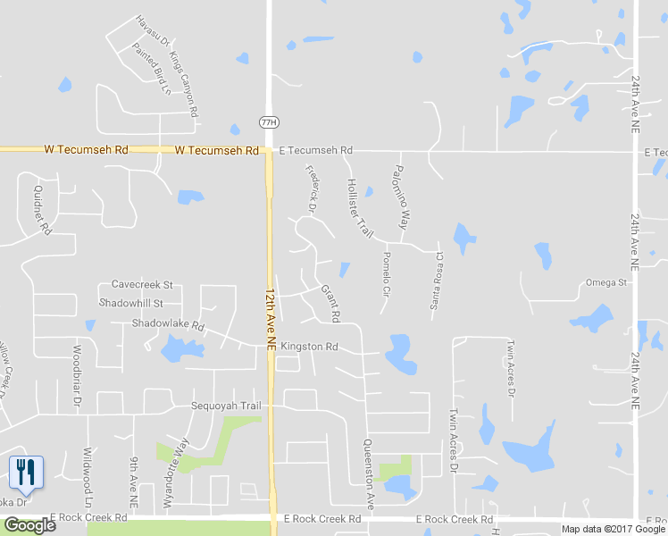 map of restaurants, bars, coffee shops, grocery stores, and more near 1412 Biltmore Ct in Norman