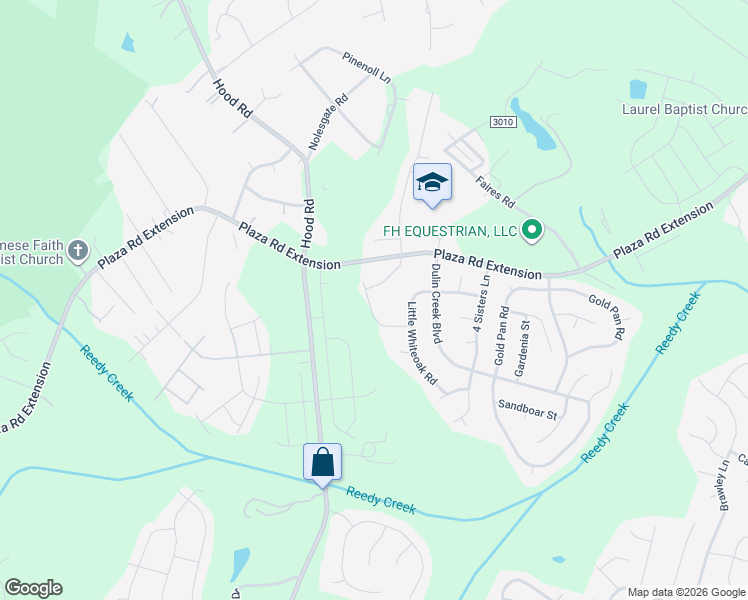 map of restaurants, bars, coffee shops, grocery stores, and more near 10423 Little Whiteoak Road in Charlotte