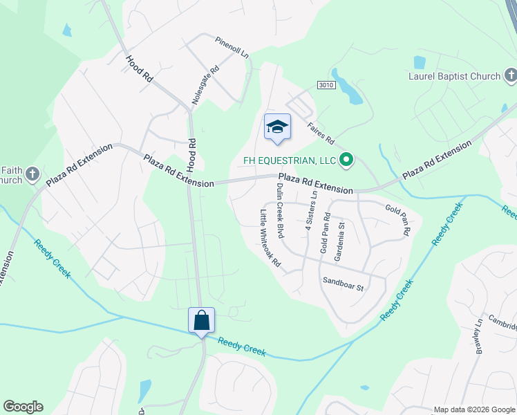 map of restaurants, bars, coffee shops, grocery stores, and more near 10423 Little Whiteoak Road in Charlotte
