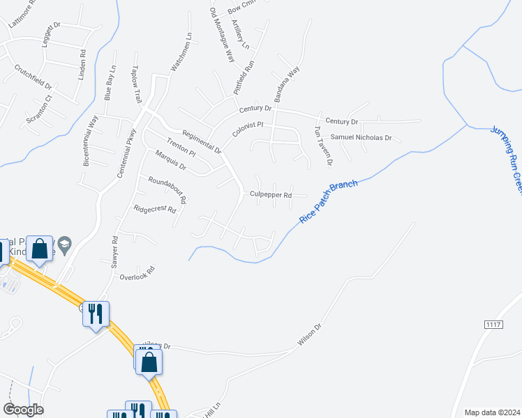 map of restaurants, bars, coffee shops, grocery stores, and more near 39 Historian Point in Cameron