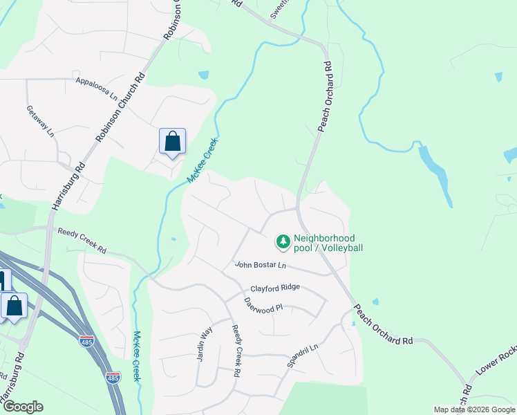 map of restaurants, bars, coffee shops, grocery stores, and more near 11508 Glowing Star Drive in Charlotte