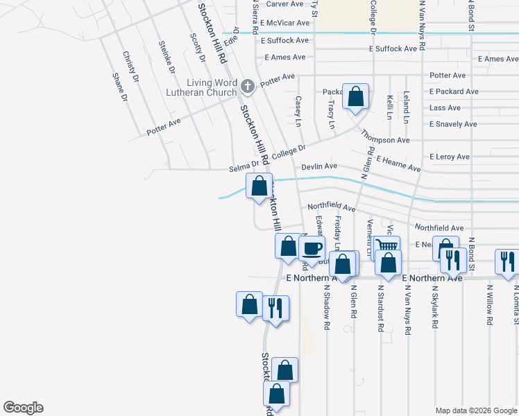 map of restaurants, bars, coffee shops, grocery stores, and more near 4636 Arnold Road in Kingman