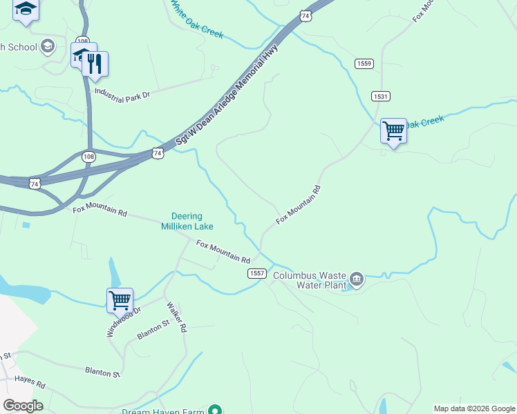 map of restaurants, bars, coffee shops, grocery stores, and more near in Columbus