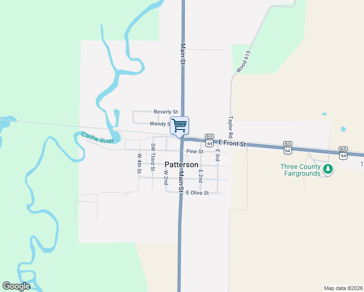 map of restaurants, bars, coffee shops, grocery stores, and more near 17 Main Street in Patterson