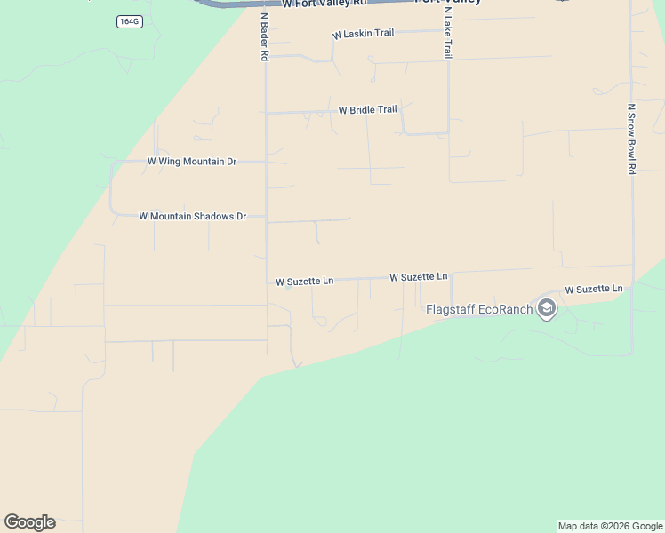 map of restaurants, bars, coffee shops, grocery stores, and more near 7750 West Suzette Lane in Flagstaff