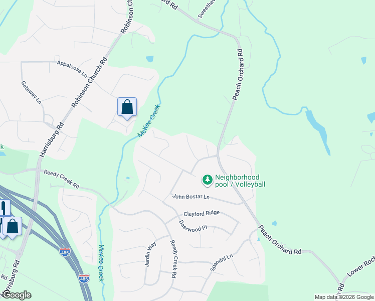 map of restaurants, bars, coffee shops, grocery stores, and more near 11508 Glowing Star Drive in Charlotte