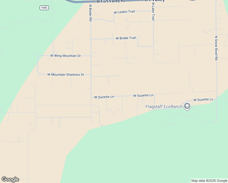 map of restaurants, bars, coffee shops, grocery stores, and more near 7750 West Suzette Lane in Flagstaff