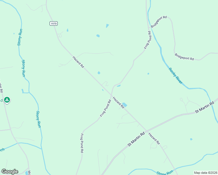 map of restaurants, bars, coffee shops, grocery stores, and more near 16158 Hazard Road in Oakboro