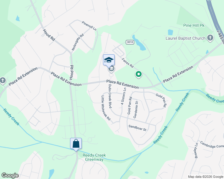 map of restaurants, bars, coffee shops, grocery stores, and more near 10917 Dulin Creek Boulevard in Charlotte
