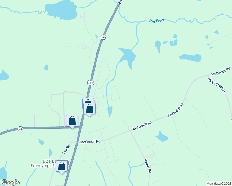 map of restaurants, bars, coffee shops, grocery stores, and more near 122 Dundee Drive in Carthage