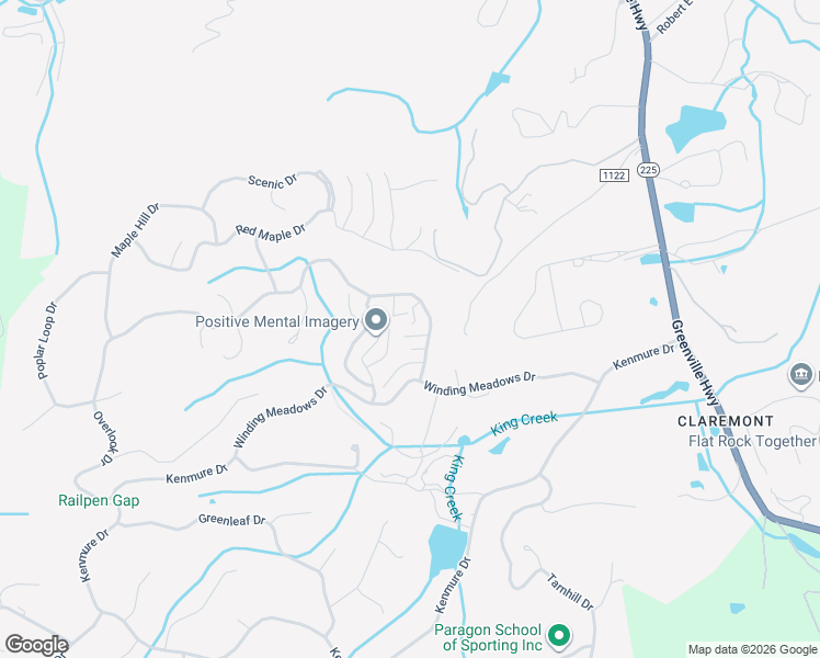 map of restaurants, bars, coffee shops, grocery stores, and more near 100 Highview Lane in Flat Rock