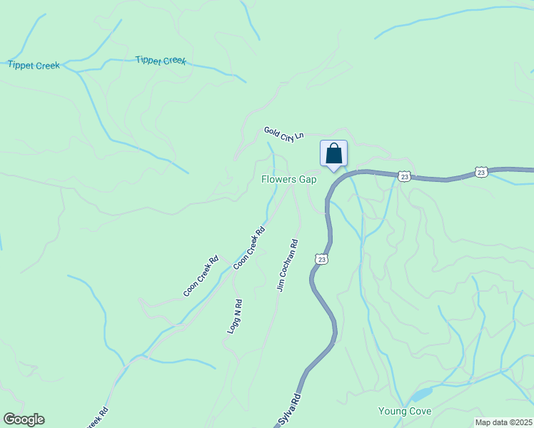 map of restaurants, bars, coffee shops, grocery stores, and more near Coon Creek Road in Franklin