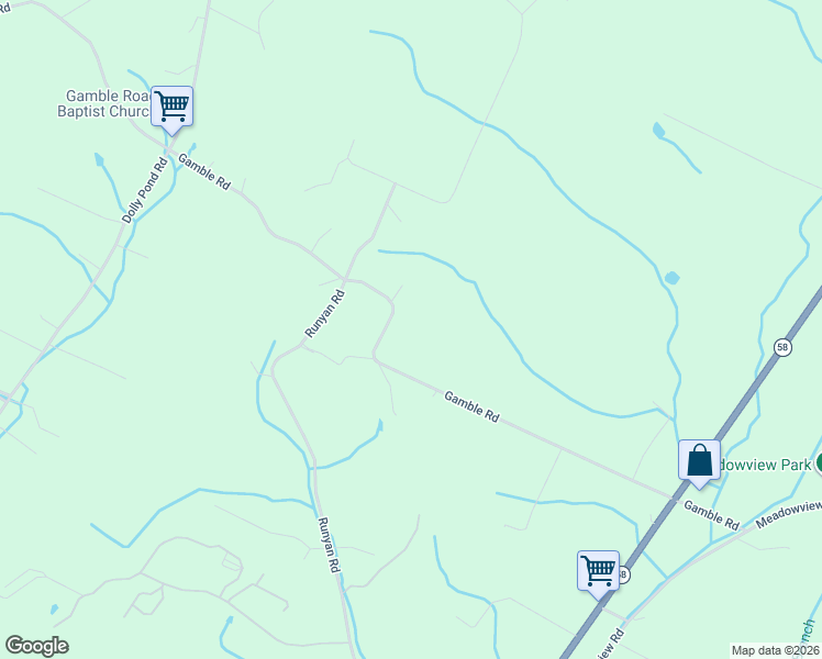 map of restaurants, bars, coffee shops, grocery stores, and more near 7375 Gamble Road in Georgetown