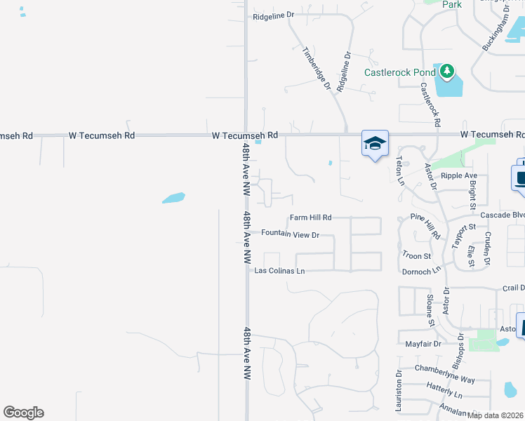 map of restaurants, bars, coffee shops, grocery stores, and more near 4701 Fountain View Drive in Norman