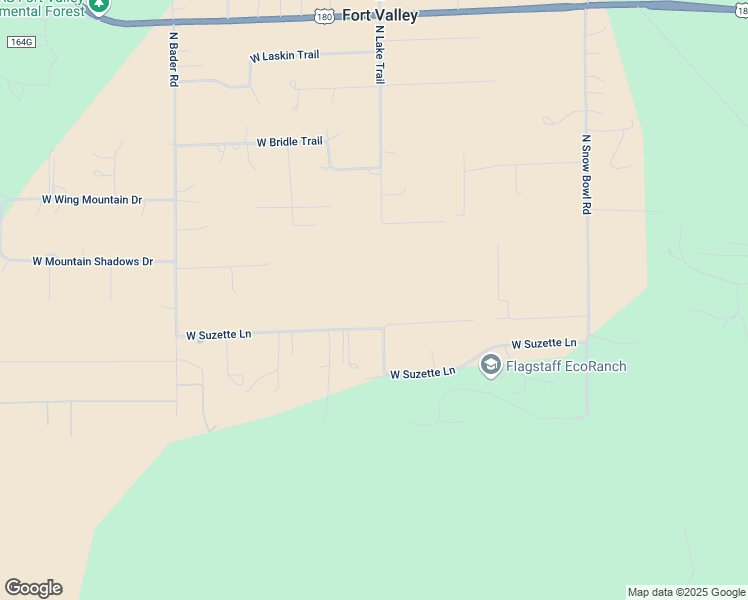 map of restaurants, bars, coffee shops, grocery stores, and more near 7180 West Suzette Lane in Flagstaff