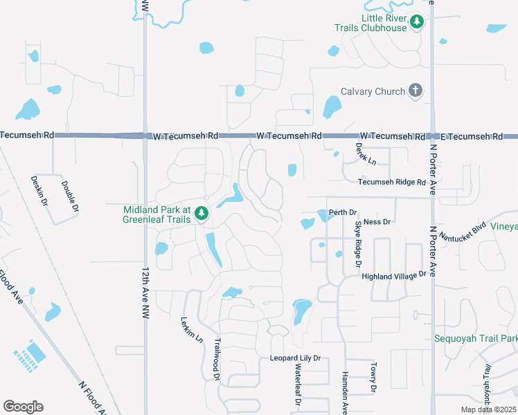 map of restaurants, bars, coffee shops, grocery stores, and more near 3328 Mount Mitchell Lane in Norman