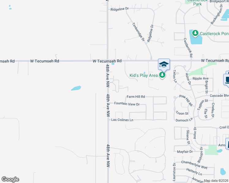 map of restaurants, bars, coffee shops, grocery stores, and more near 3300 Enclave Lane in Norman