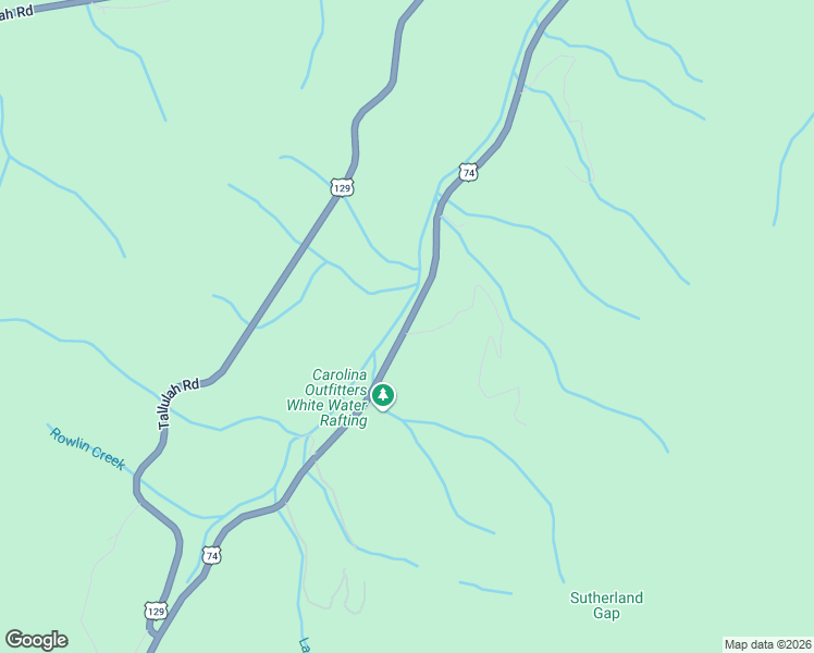 map of restaurants, bars, coffee shops, grocery stores, and more near 948 Nantahala Gorge Road in Topton