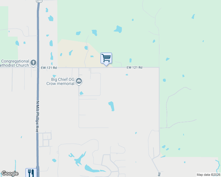 map of restaurants, bars, coffee shops, grocery stores, and more near 35679 Ew121 Road in Seminole