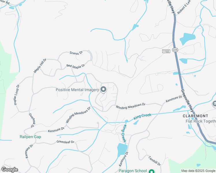map of restaurants, bars, coffee shops, grocery stores, and more near 109 Highview Lane in Flat Rock