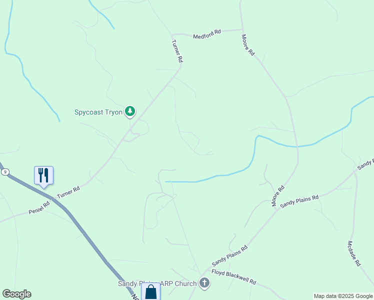 map of restaurants, bars, coffee shops, grocery stores, and more near 331 Tricycle Hill Lane in Tryon