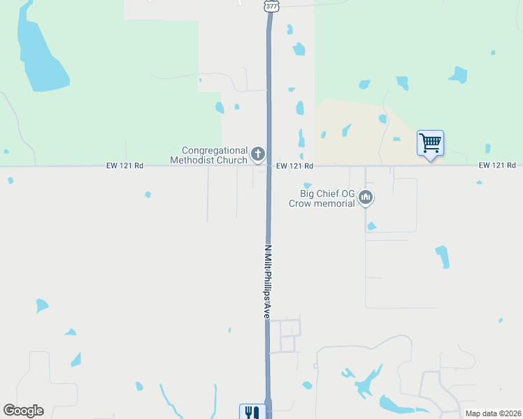 map of restaurants, bars, coffee shops, grocery stores, and more near 3405 Oklahoma 99 in Seminole