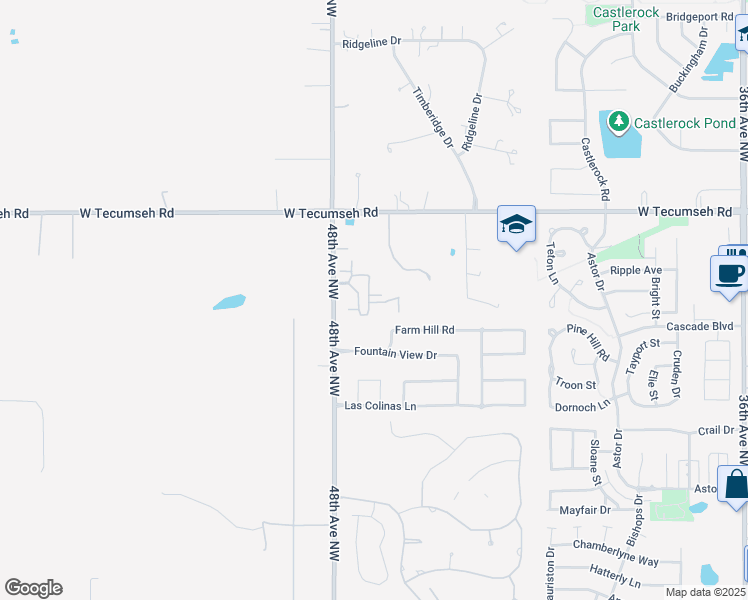 map of restaurants, bars, coffee shops, grocery stores, and more near 3313 Enclave Lane in Norman