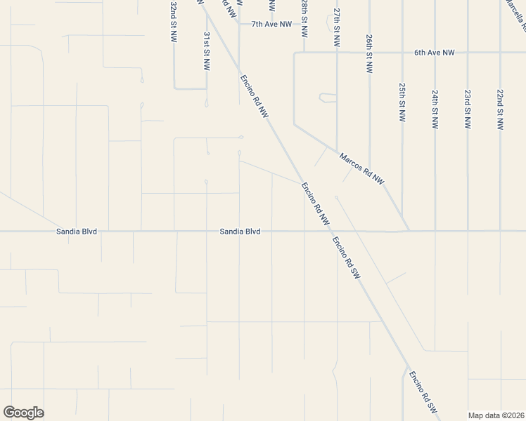 map of restaurants, bars, coffee shops, grocery stores, and more near 13 29th Street Southwest in Rio Rancho