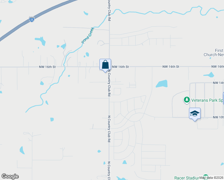 map of restaurants, bars, coffee shops, grocery stores, and more near 1317 North Country Club Road in Newcastle