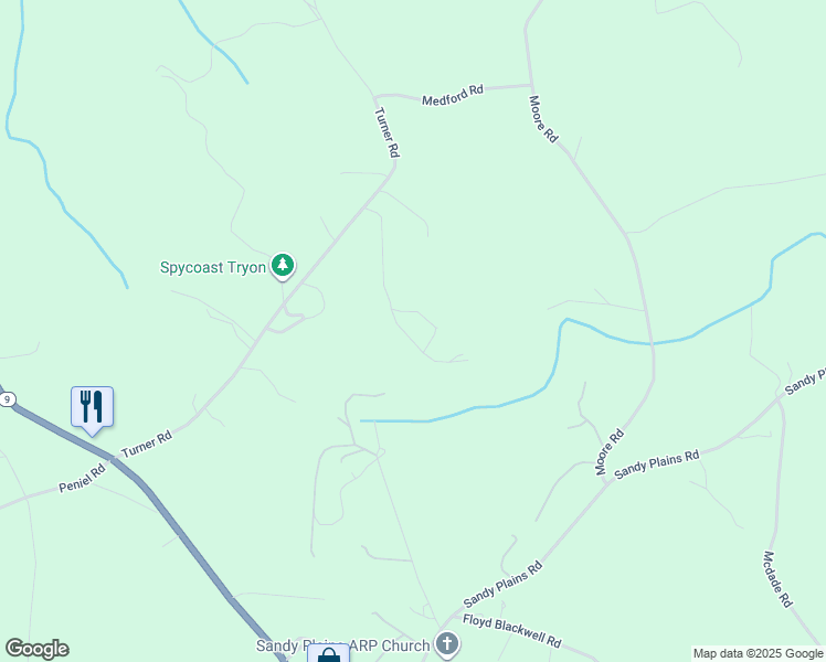 map of restaurants, bars, coffee shops, grocery stores, and more near 331 Tricycle Hill Lane in Tryon
