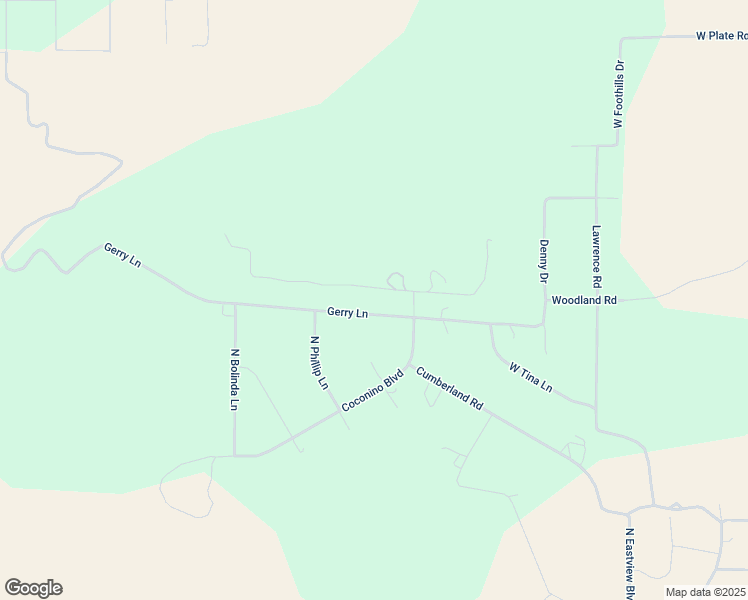map of restaurants, bars, coffee shops, grocery stores, and more near 3597 Gerry Lane in Williams