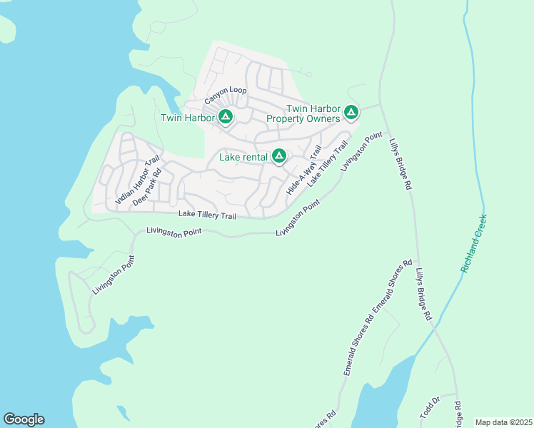 map of restaurants, bars, coffee shops, grocery stores, and more near 186 Lake Tillery Trail in Mount Gilead