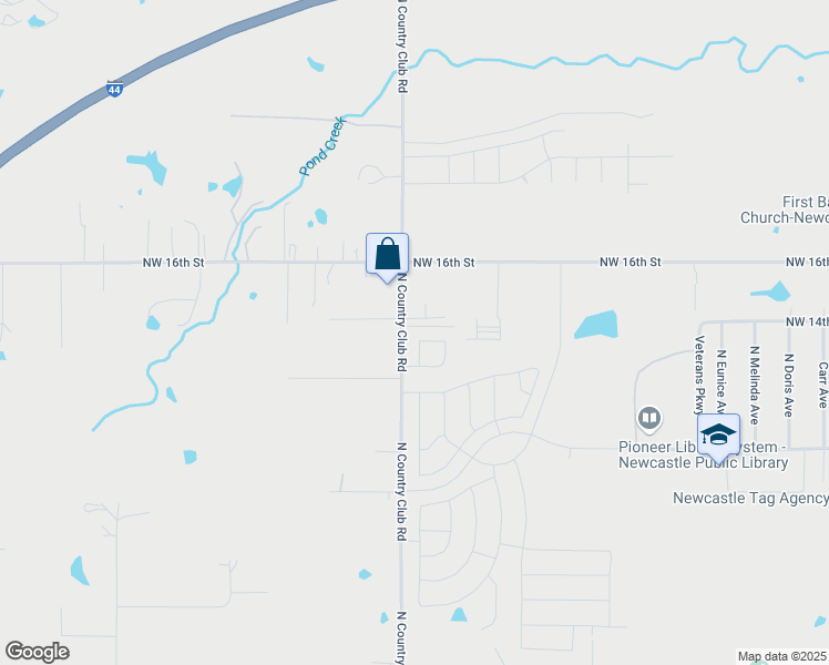 map of restaurants, bars, coffee shops, grocery stores, and more near 1521 Northwest 14th Street in Newcastle