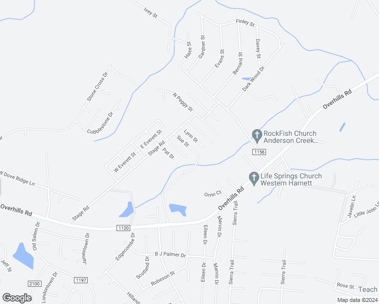 map of restaurants, bars, coffee shops, grocery stores, and more near 116 Sue Street in Spring Lake