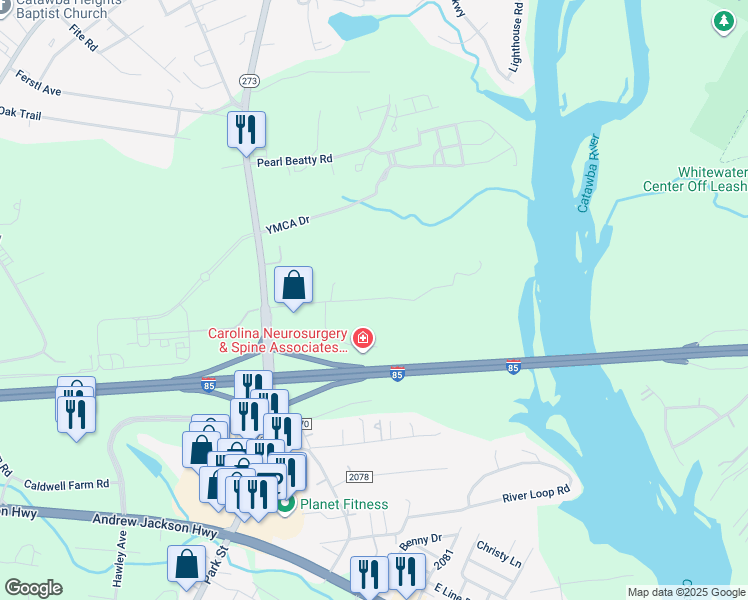 map of restaurants, bars, coffee shops, grocery stores, and more near 99 Caldwell Drive in Belmont