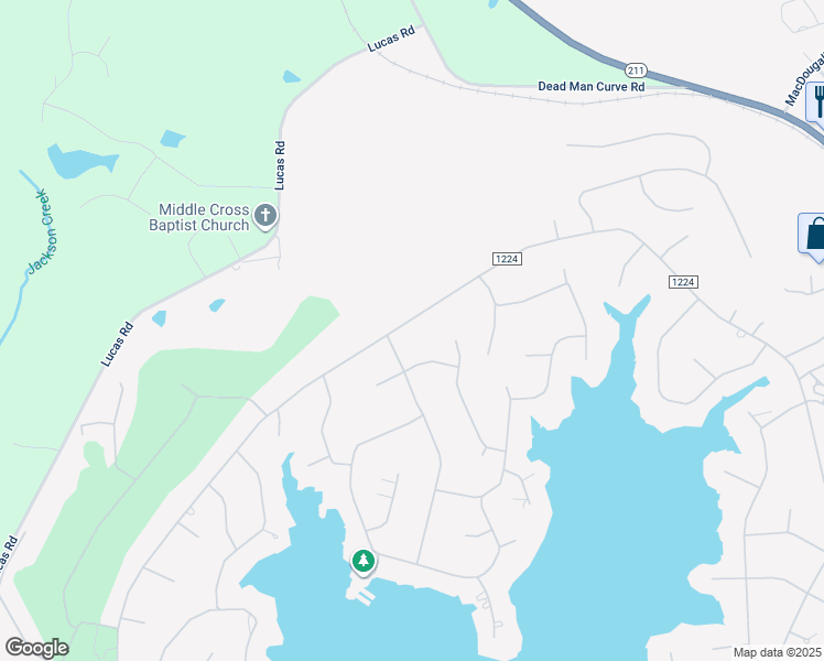map of restaurants, bars, coffee shops, grocery stores, and more near 155 Longleaf Drive Southwest in Pinehurst
