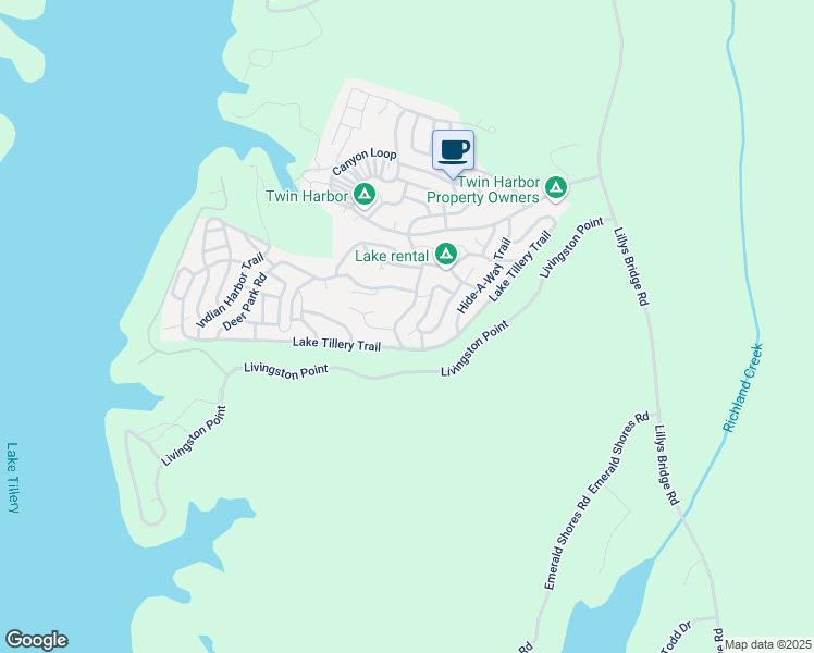 map of restaurants, bars, coffee shops, grocery stores, and more near 145 Hollywood Circle in Mount Gilead