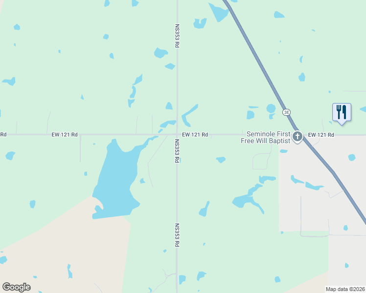 map of restaurants, bars, coffee shops, grocery stores, and more near 12102 North 353 Road in Seminole