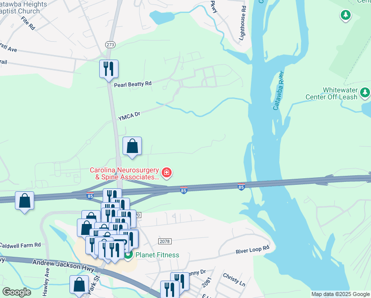 map of restaurants, bars, coffee shops, grocery stores, and more near 63 Caldwell Drive in Belmont