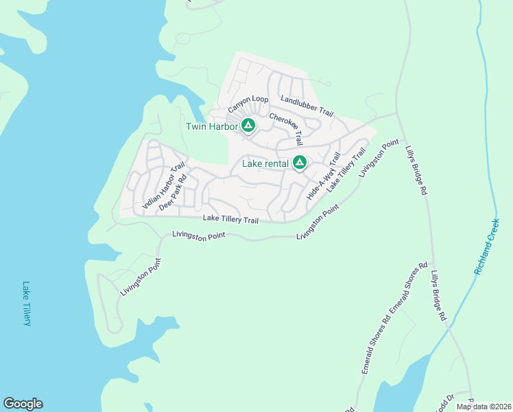 map of restaurants, bars, coffee shops, grocery stores, and more near 124 Twin Bluff Trail in Mount Gilead