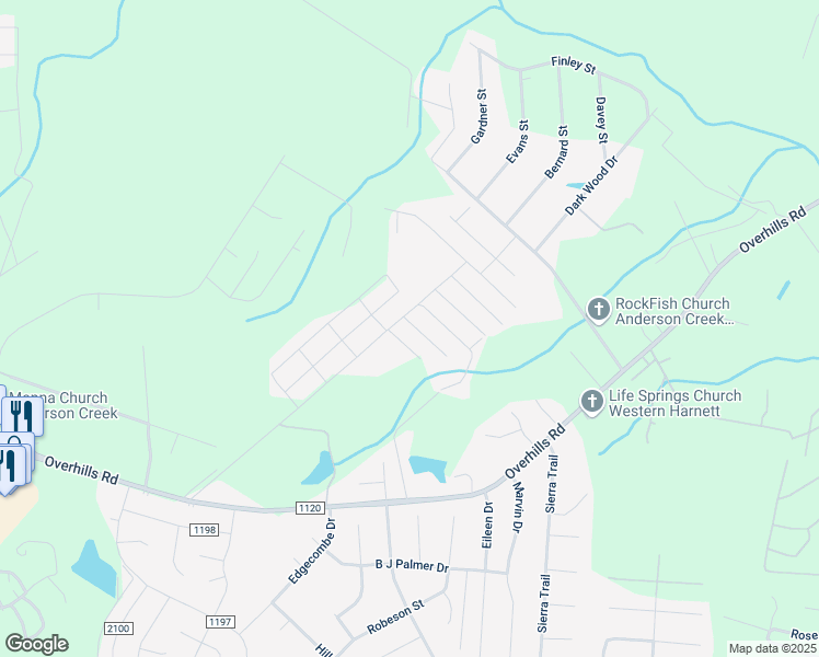 map of restaurants, bars, coffee shops, grocery stores, and more near 50 Sue Street in Spring Lake
