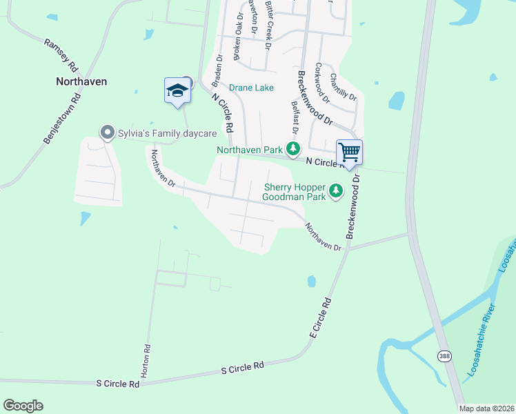 map of restaurants, bars, coffee shops, grocery stores, and more near 791 Northaven Drive in Memphis