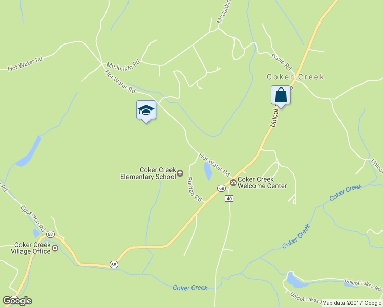 map of restaurants, bars, coffee shops, grocery stores, and more near 207 Hot Water Road in Tellico Plains