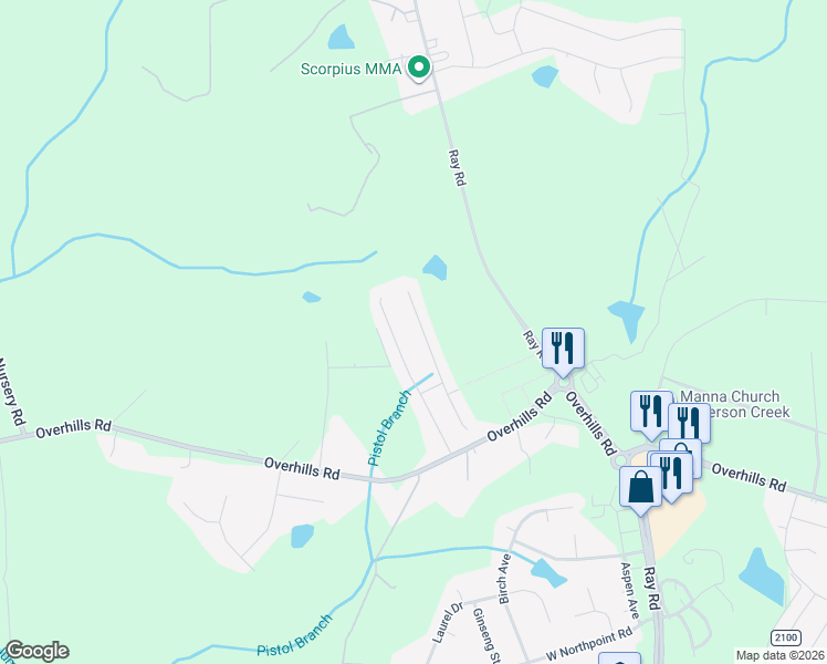 map of restaurants, bars, coffee shops, grocery stores, and more near 294 River Oak Street in Spring Lake