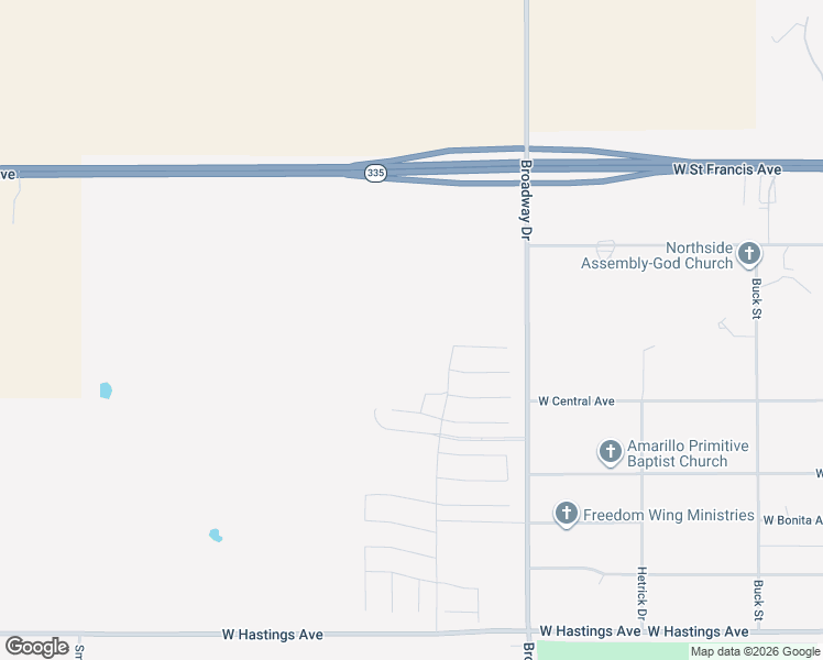 map of restaurants, bars, coffee shops, grocery stores, and more near 1202 Cabernet Way in Amarillo