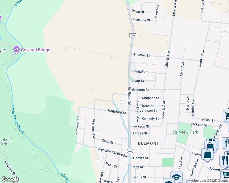 map of restaurants, bars, coffee shops, grocery stores, and more near 412 Gobble Street in Lawrenceburg