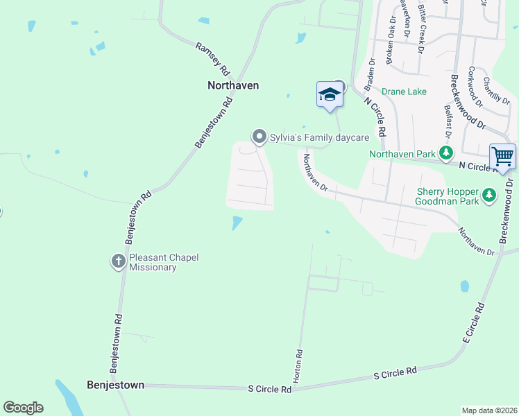 map of restaurants, bars, coffee shops, grocery stores, and more near 507 Fox Valley Drive in Memphis