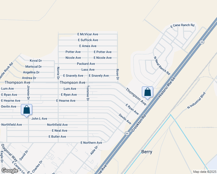 map of restaurants, bars, coffee shops, grocery stores, and more near 3959 Lum Avenue in Kingman